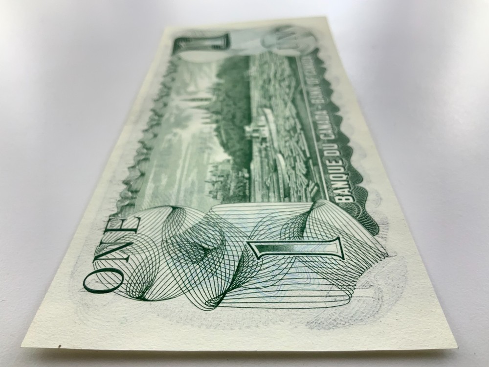 One 1973 Canada 1 Dollar Banknote Order Multiple for Consecutive JJ751