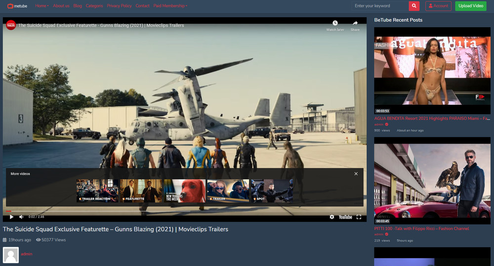 Video Website - Free Installation + Hosting + SSL