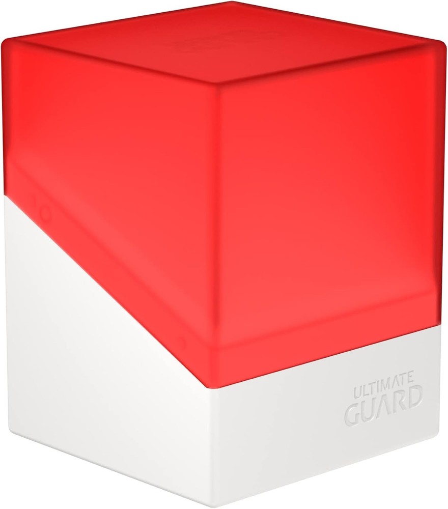 Ultimate Guard 100+ Boulder Synergy Standard Size Deck Case Red and White
