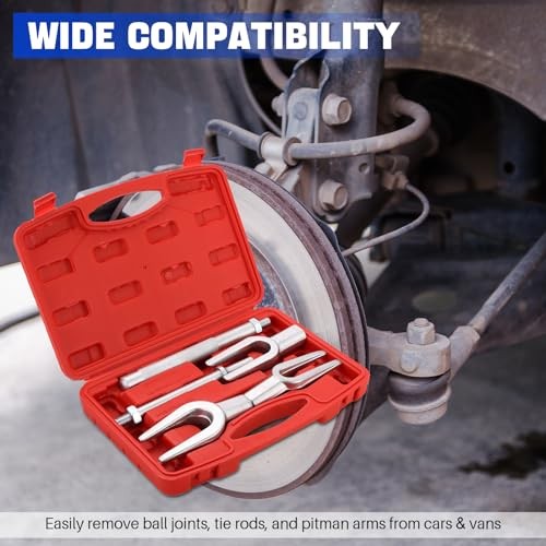 5-Piece Ball Joint Separator Tool, Pickle Fork Tool Set, Heavy Duty Tie Rod