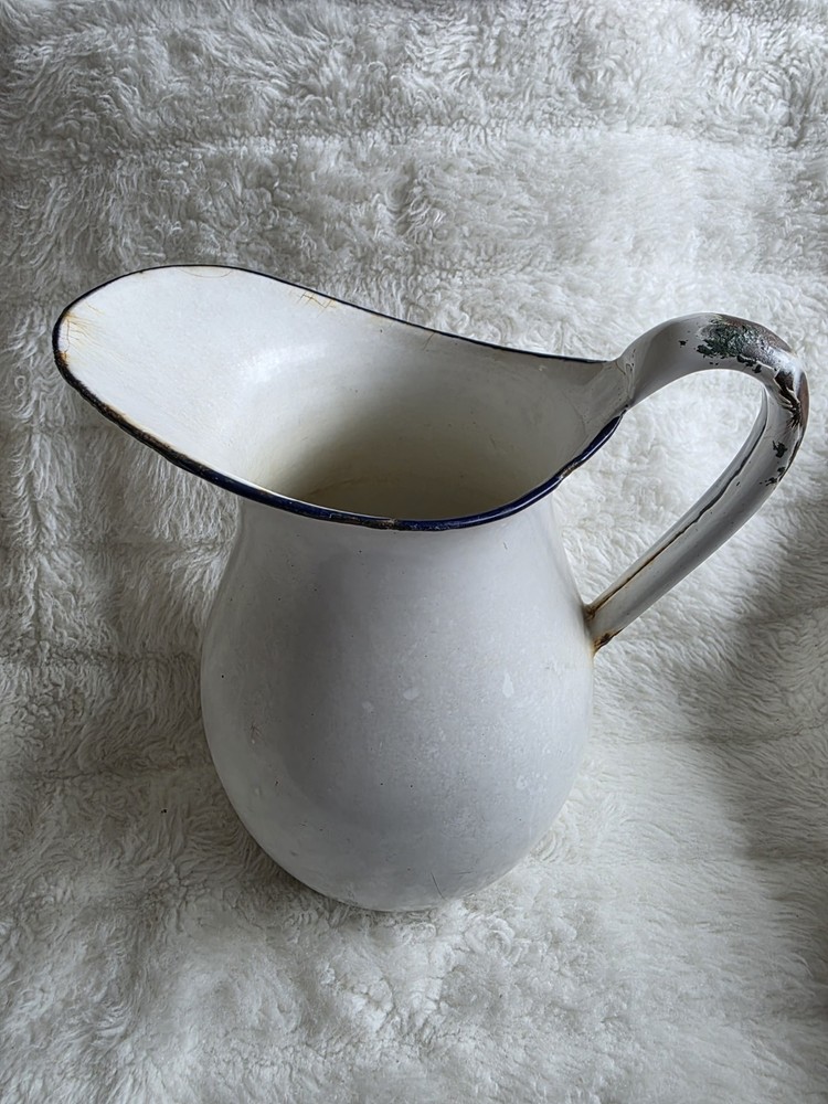 White Rust Aluminum Pitcher - Home Art