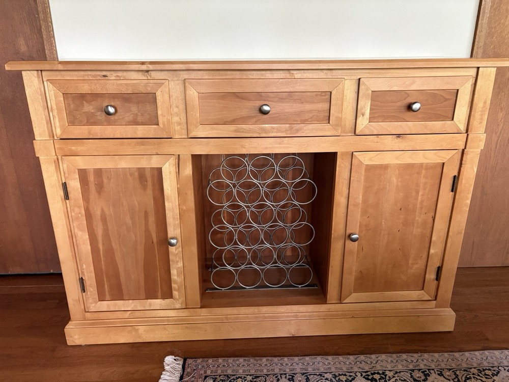 Drexel Heritage Cherry Sideboard With Built In Wine Rack
