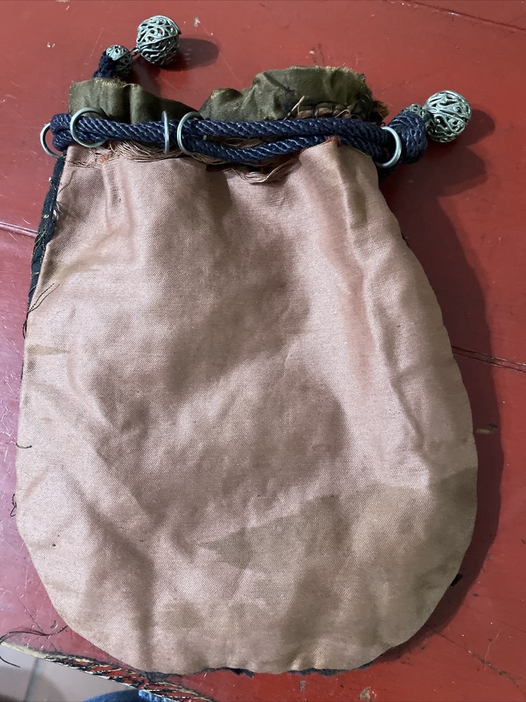 vintage cinch beaded purse