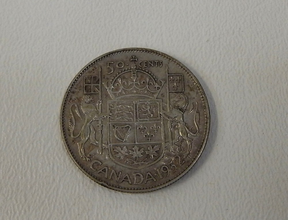1952 Canada 50-Cent Coin 80% Silver