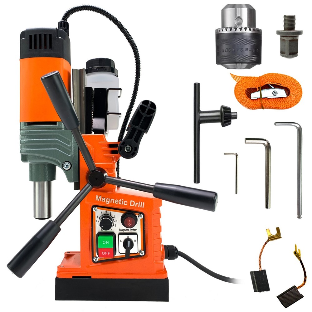 Magnetic Drill Press 1.6"/2"Core Drilling Mag Drill Power Electric Drill Machine