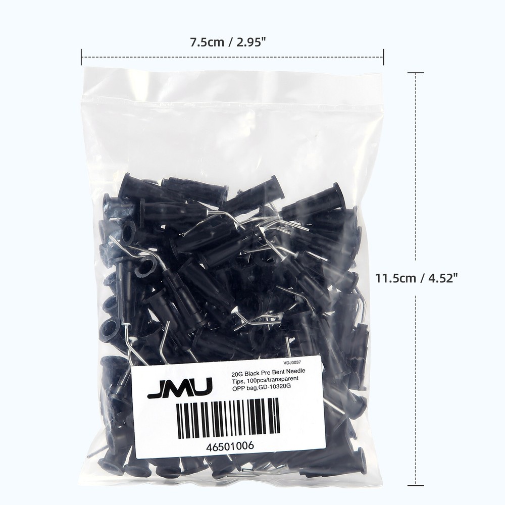 100PCS JMU Dental Pre Bent Needle tips Different Size