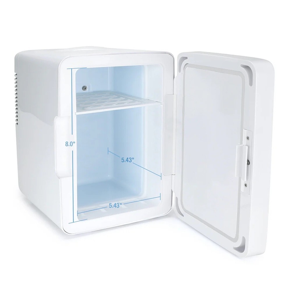 Personal Chiller Mini Fridge Small Space Cooler, White Marble
