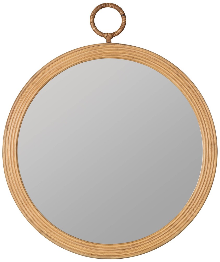 Cooper Classics Deena Natural 32" Round Wall Mirror