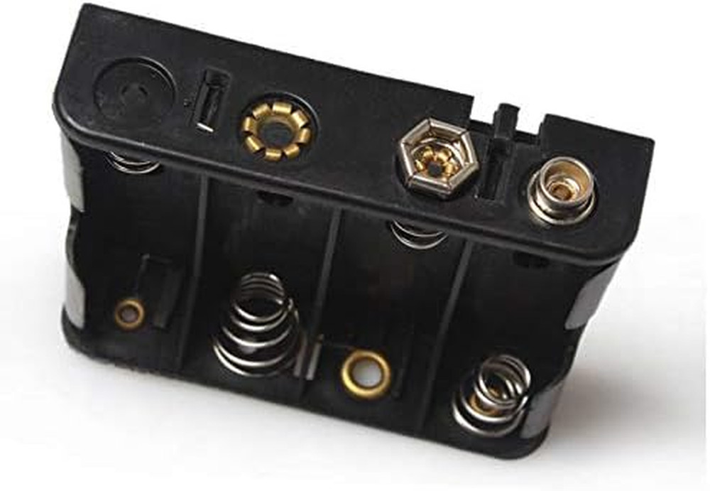 4-Slot AA Battery Holder with Snap Connector 2-Pack