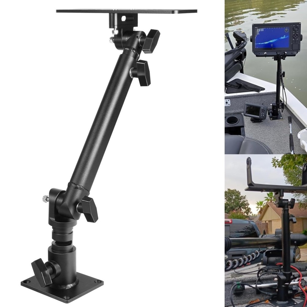 18"-24" Adjustable Height Fish Finder& Chartplotters Mount for Garmin,Humminbird