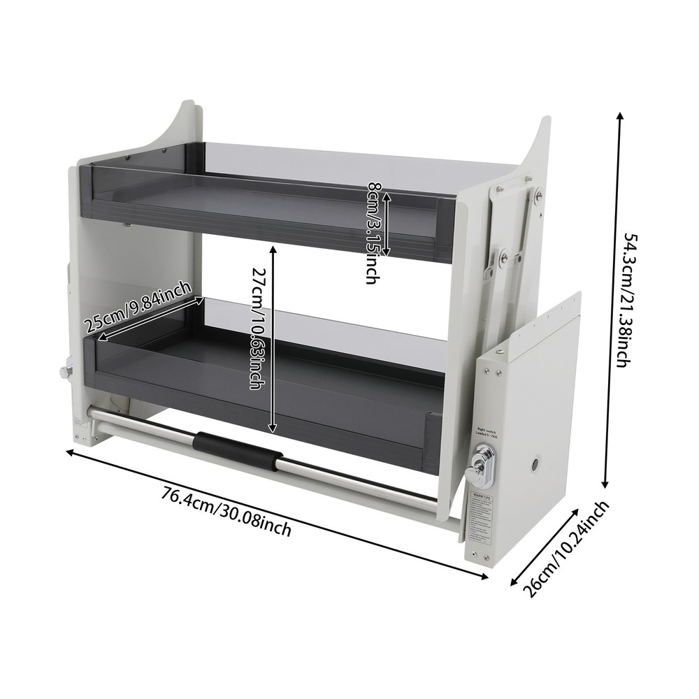 Pull-down Shelf Pull-down Shelf for Kitchen Upper Cabinets Kitchen Storage Rack