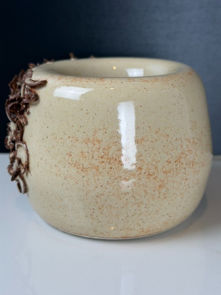 Brutalist Studio Pottery "Lava" Shredded Clay Bowl