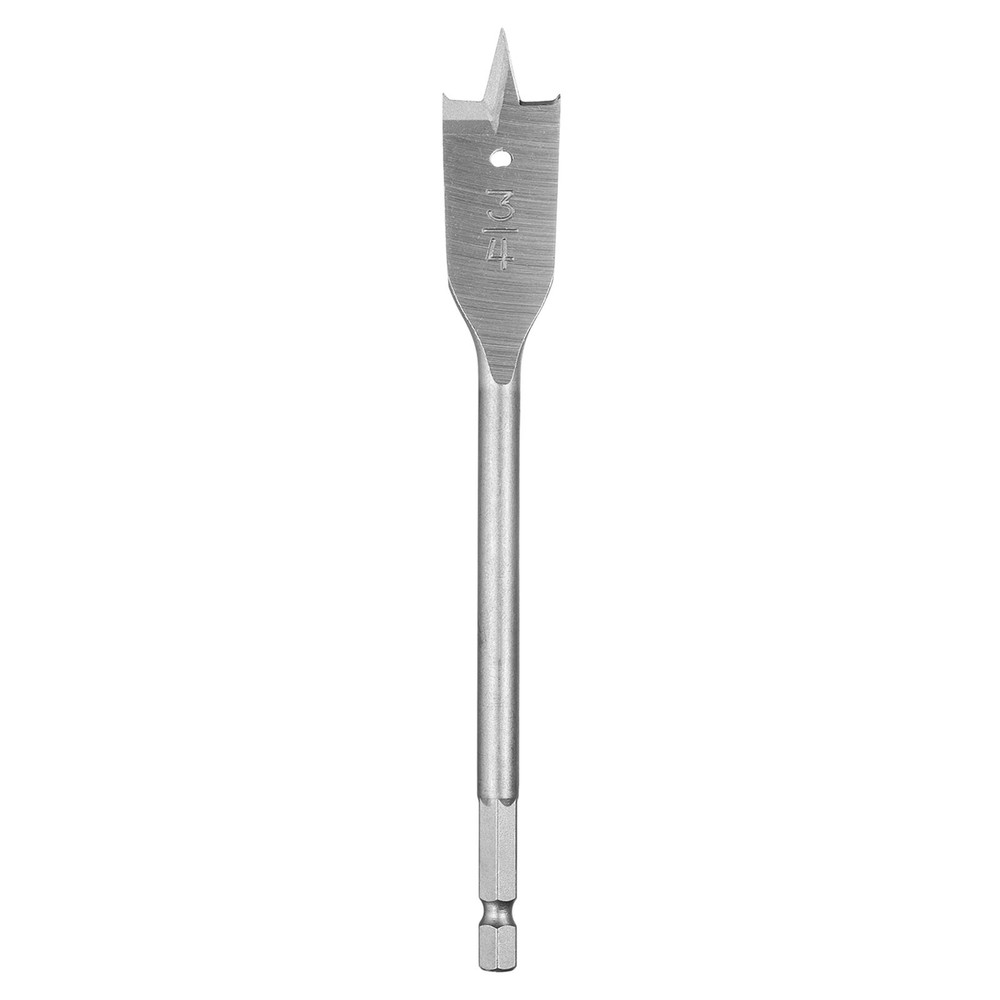 Spade Drill Bit 3/4" Paddle Flat Bits Wood Hole Cutter Silver Tone