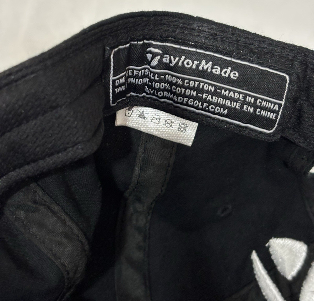 Taylormade BLACK Adjustable Golf Hat Cap || preowned