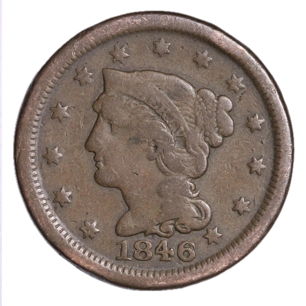 1846 LARGE CENT G/VG