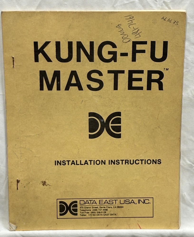 ORIGINAL-DATA EAST-KUNG-FU MASTER-INSTALLATION INSTRUCTIONS