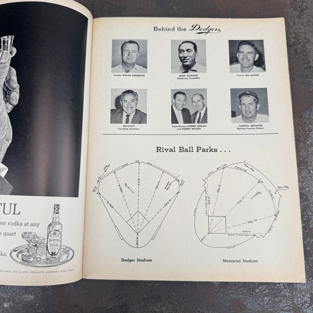 1966 World Series MLB Baseball Program LA Dodgers vs Baltimore Orioles