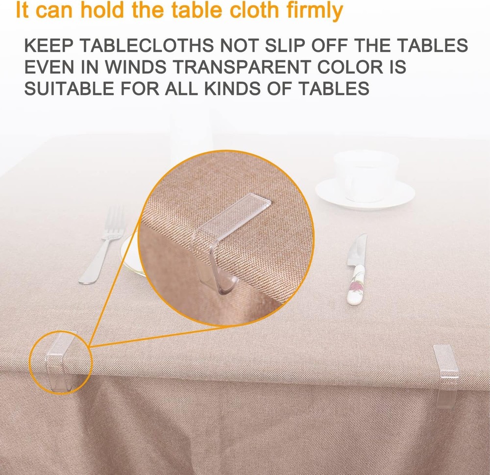 Clear Tablecloth Clips