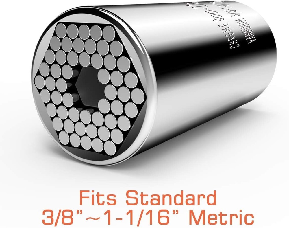 Universal Socket, Self-Adjusting Socket Fits Standard 3/8'', Flexible, Durable