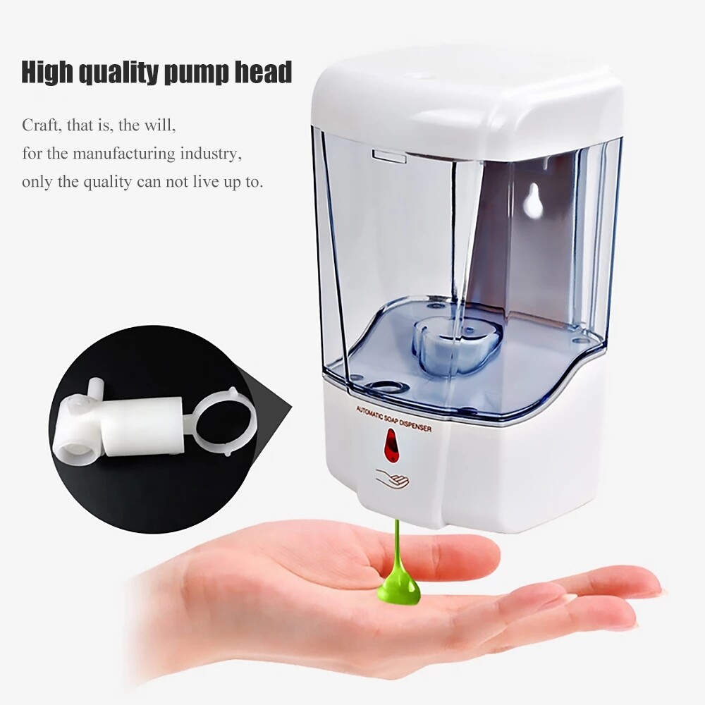 700ml Automatic Soap Dispenser IR Sensor Dispenser Touchless Hand Free Wall
