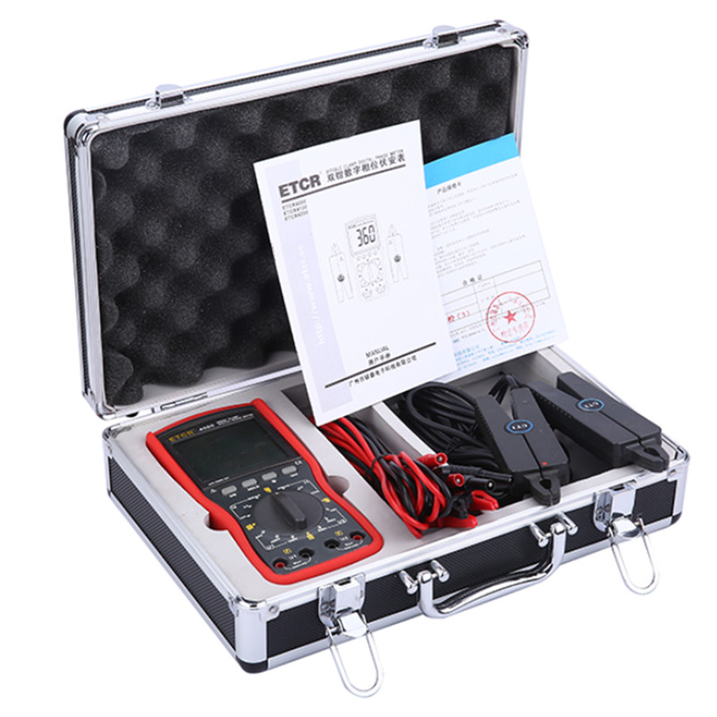 ETCR4000 Double Clamp Digital Phase Voltmeter New #