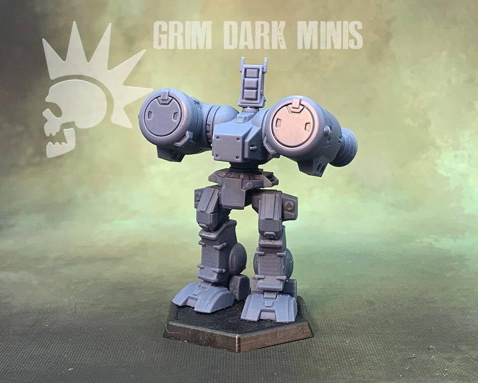 BTech Scale - Longbow proxy mech - closed launchers (retro style)