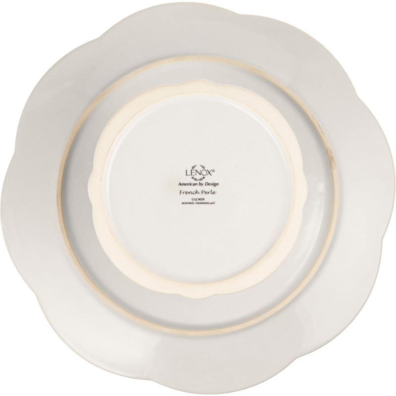French Perle Pedestal Cake Plate, Medium, White -