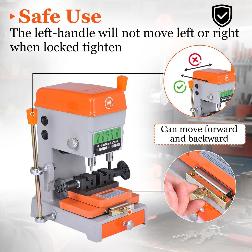 Upgrade Vertical Cutter Cutting Machine Duplicating Machine for Hardware Store