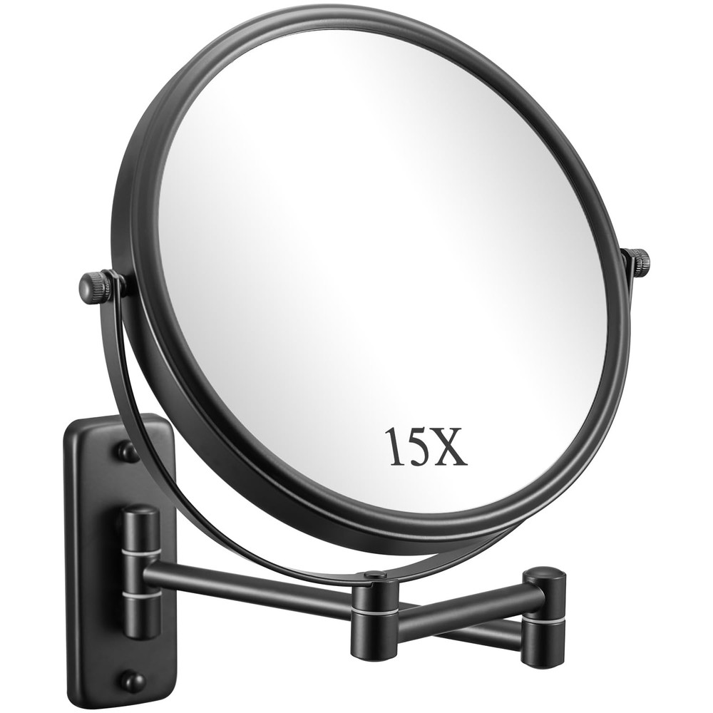 1X/15X Wall Mounted Makeup Mirror, 8" Double Sided Vanity Magnifying Mirror, ...