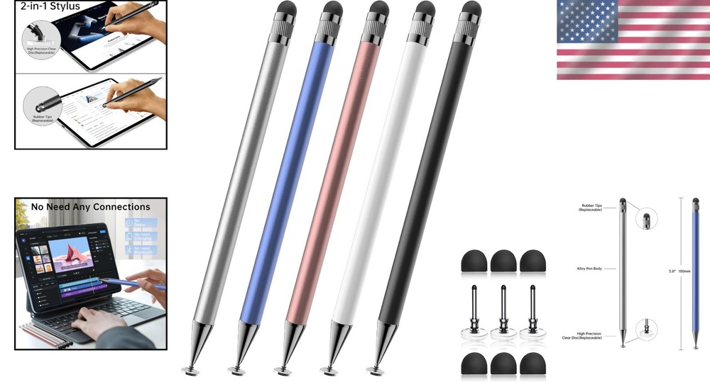 5-Piece High-Precision Touchscreen Stylus Set