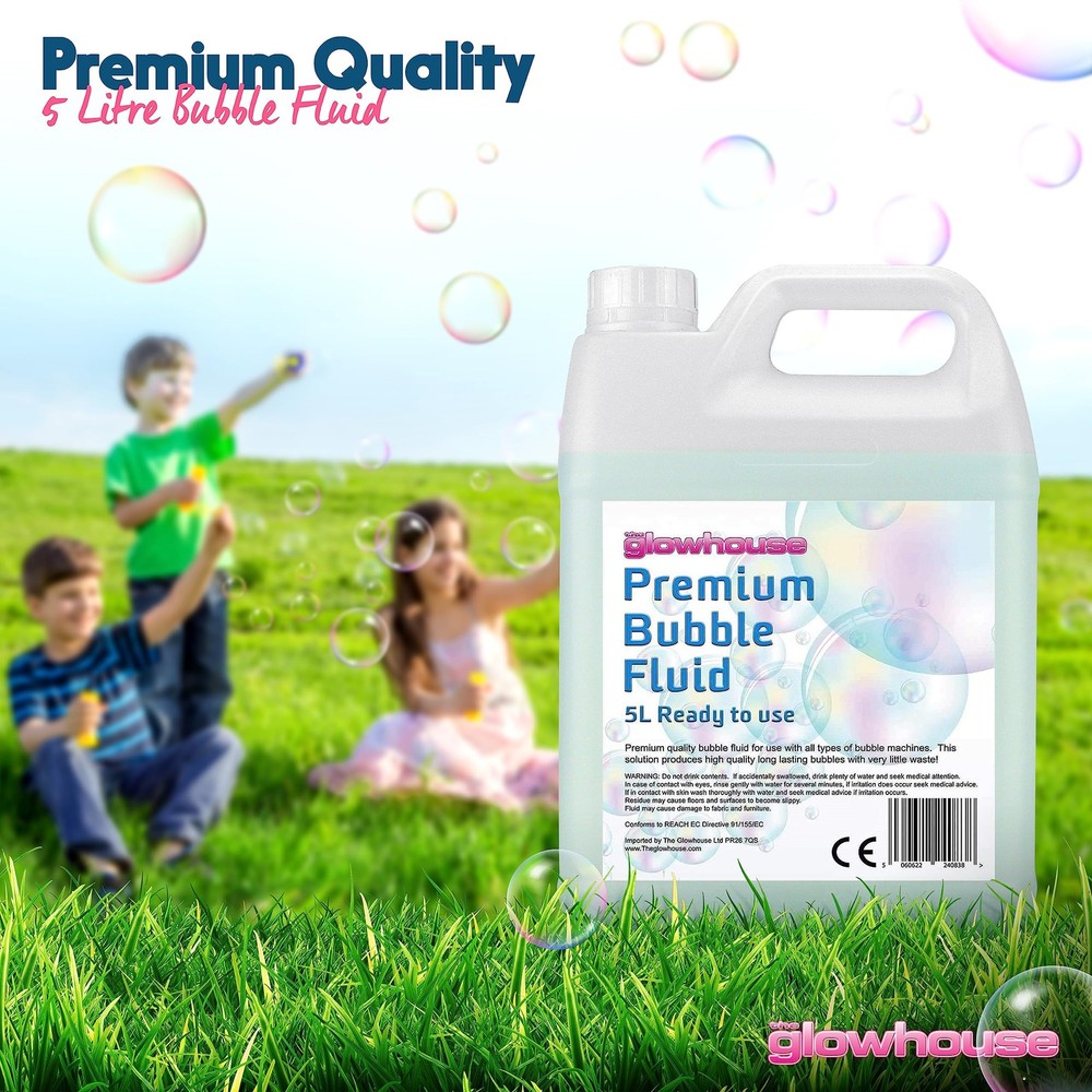 Premium Bubble Solution 169 oz – Non-, Ready-to-Use Bubble Fluid for & Adults...