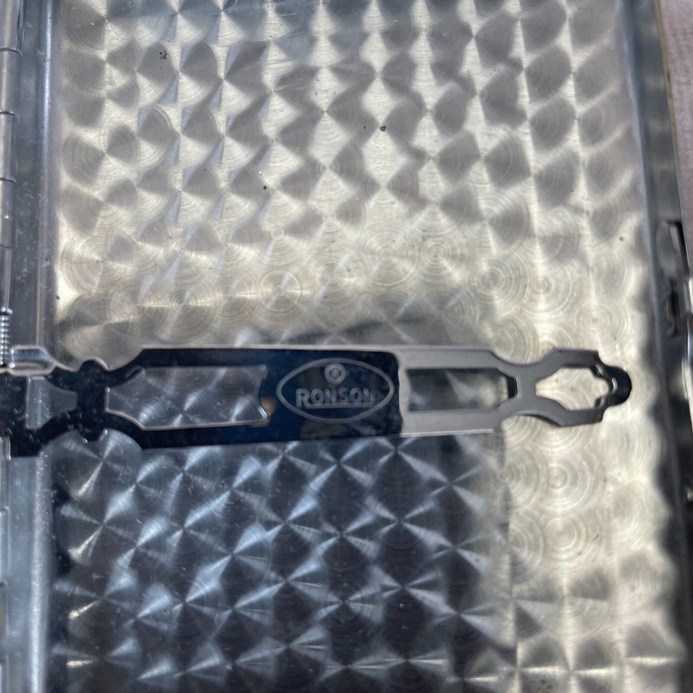 Ronson Art Deco Mastercase Cigarette Lighter Case Combo 1930s Brown Marble