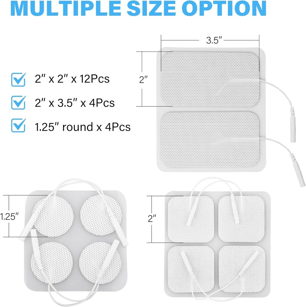 LotFancy TENS Unit Replacement Pads Assorted Sizes, 20PCS Self-Adhesive...