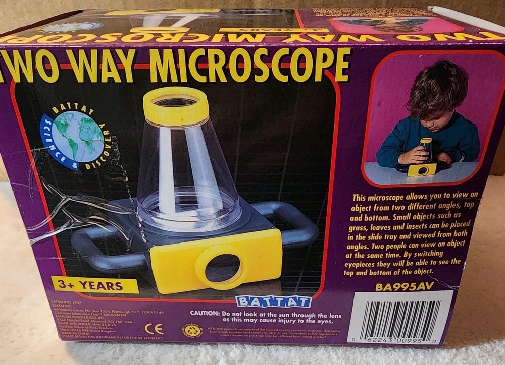 NEW BATTAT TWO WAY MICROSCOPE 3+ YEARS NIB SEALED