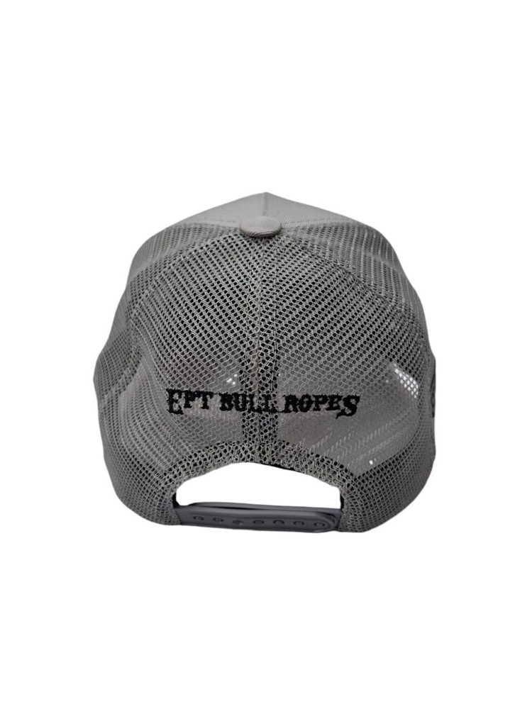 EPT Bull Ropes Grey Snap Back Net Cap - Rubber Logo
