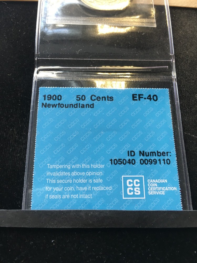 1900 CCCS Graded Newfoundland, Fifty Cent **EF-40**
