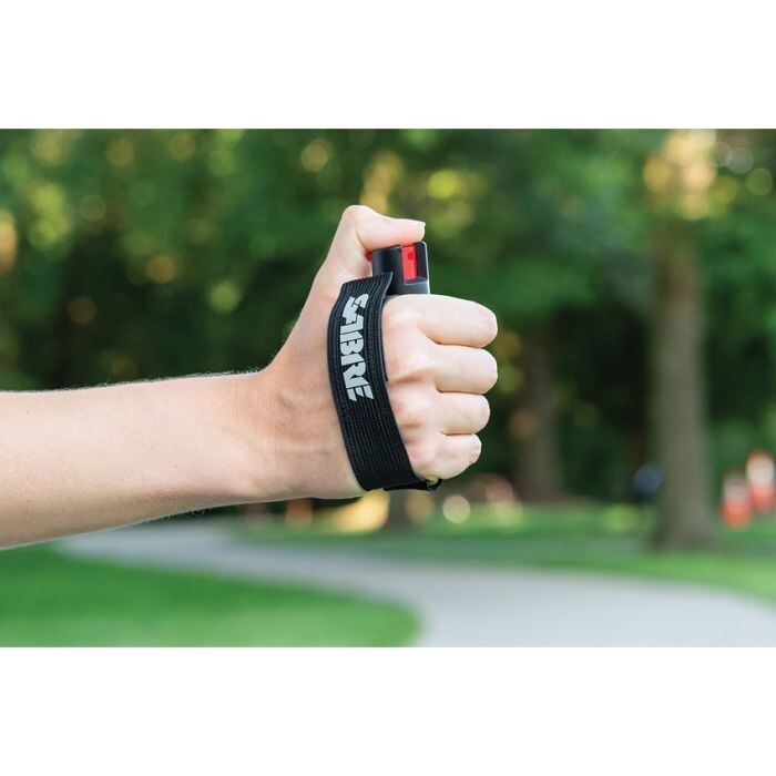 Sabre Runner Pepper Gel Black Adjustable Reflective Hand Strap One Size Fits Mos