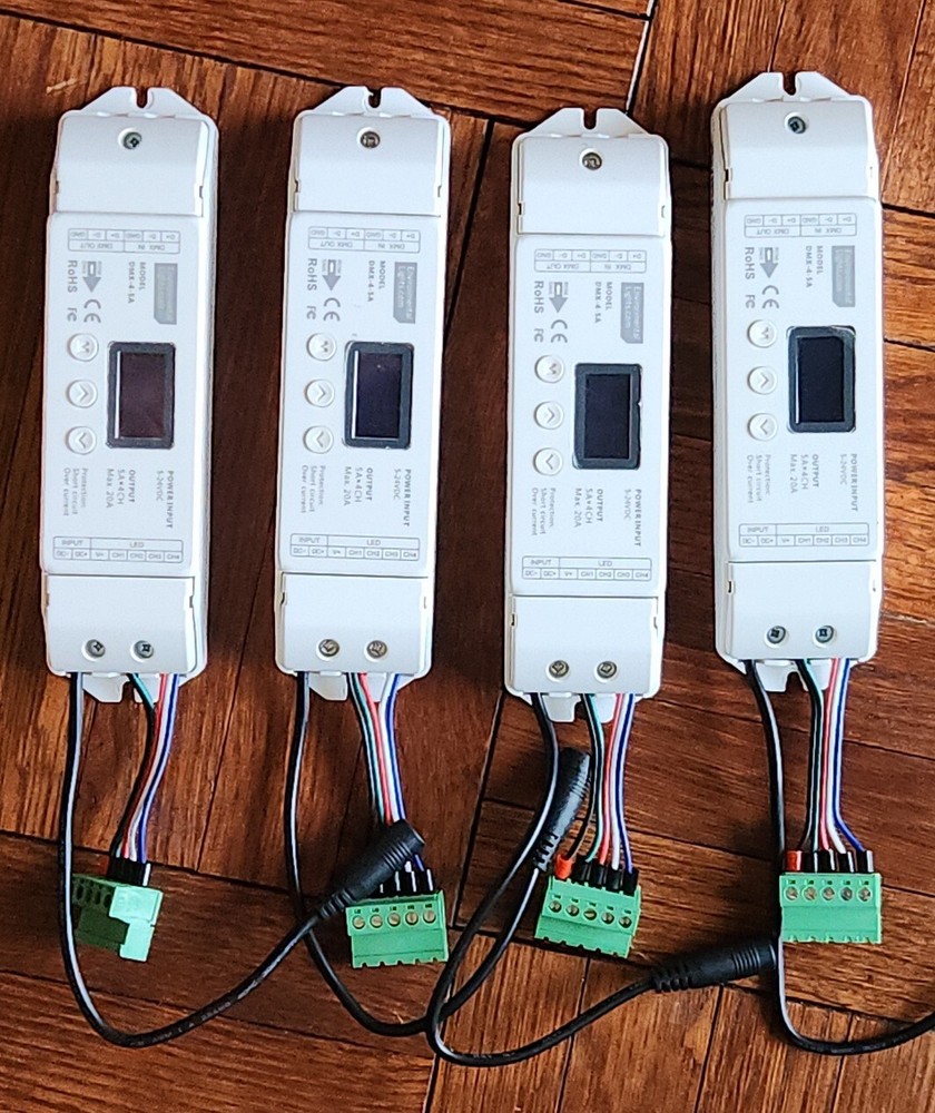 Environmental Lights DMX-5-4 LED DMX Decoder — 4 Ch x 5 A each — 5-24 VDC