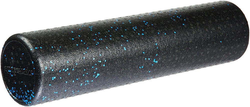 Amazon Basics High Density Foam Roller for Exercise 24 Inch, Blue Speckled