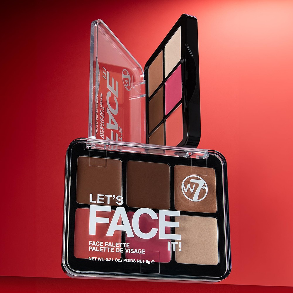 W7 Let’s Face It Cream Palette – Light Soft Glow - -