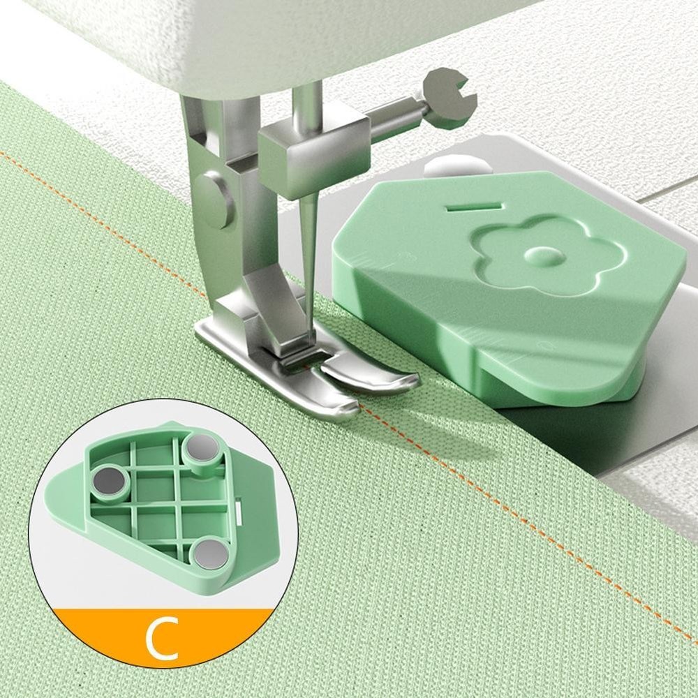 Magnetic Seam Guide for Sewing Machine, Polygonal Seam Guide Hemmer Guide