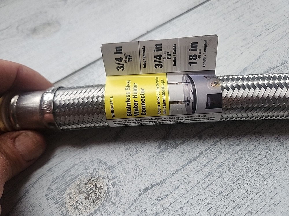 Apollo 18" 3/4- FIP In x 3/4" FIP Out Stainless Steel Water Heater Connector NEW