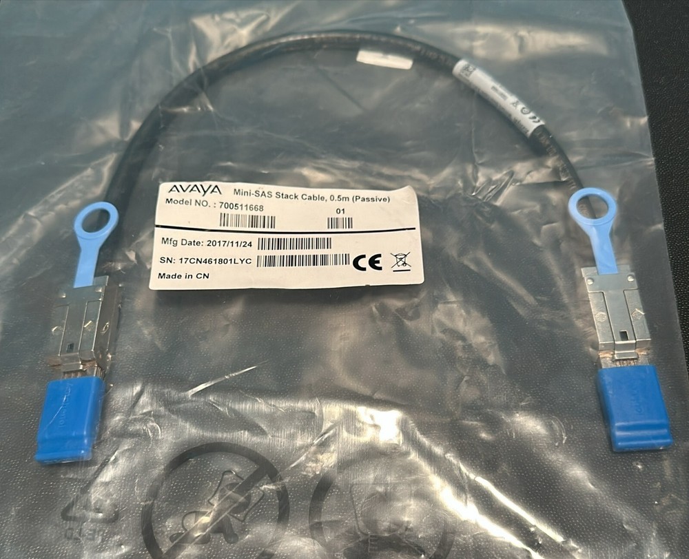 Avaya Mini SAS Stacking Cables 0.5m Passive PN: 700511668 NBEECB-A802
