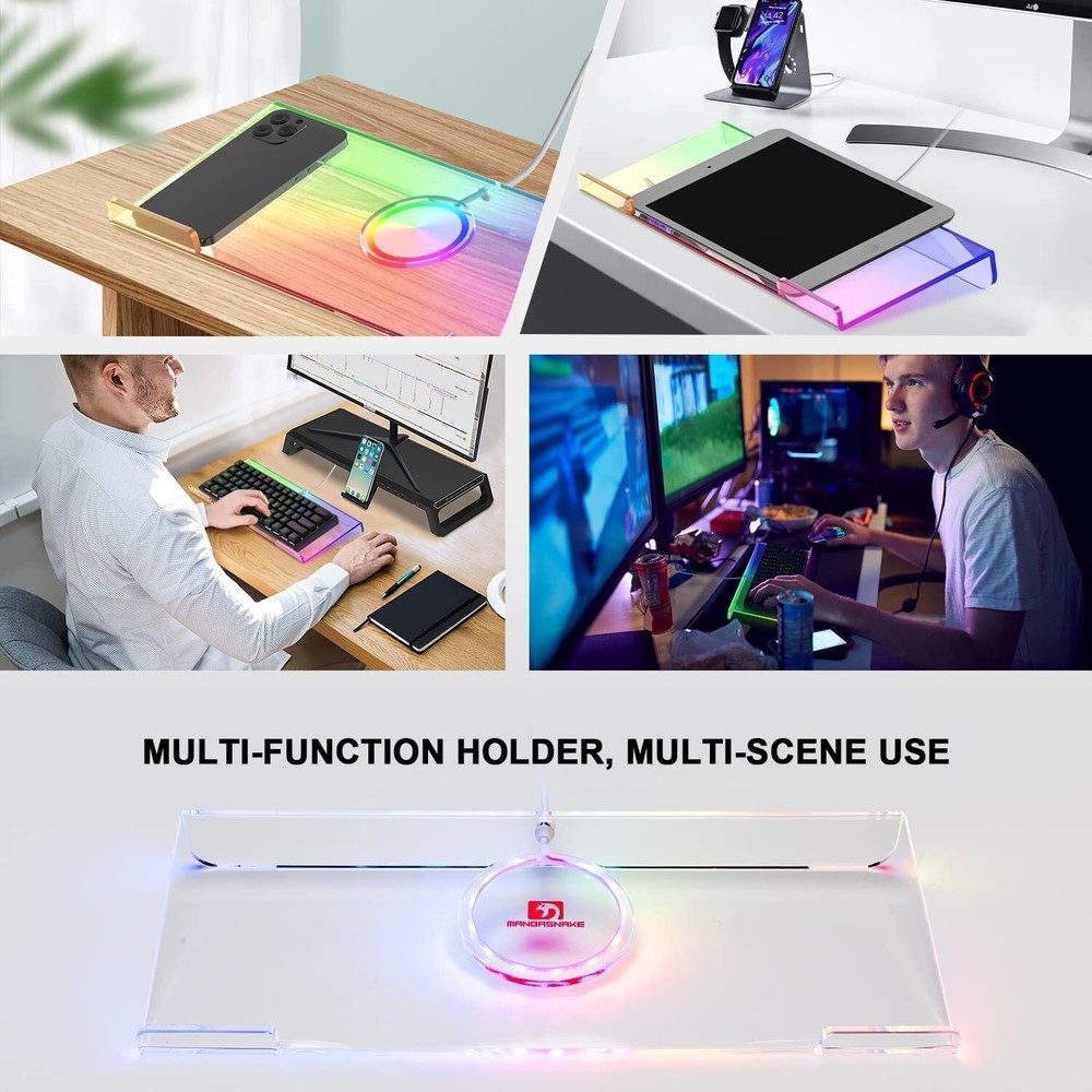 Acrylic Computer Keyboard Holder366 Kinds RGB Compact Keyboard TrayGaming Key...