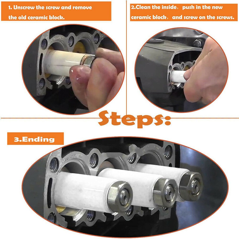 3pcs General Pump 51040009 Replacement CERAMIC PISTON 15mm fits EZ TX Pumps