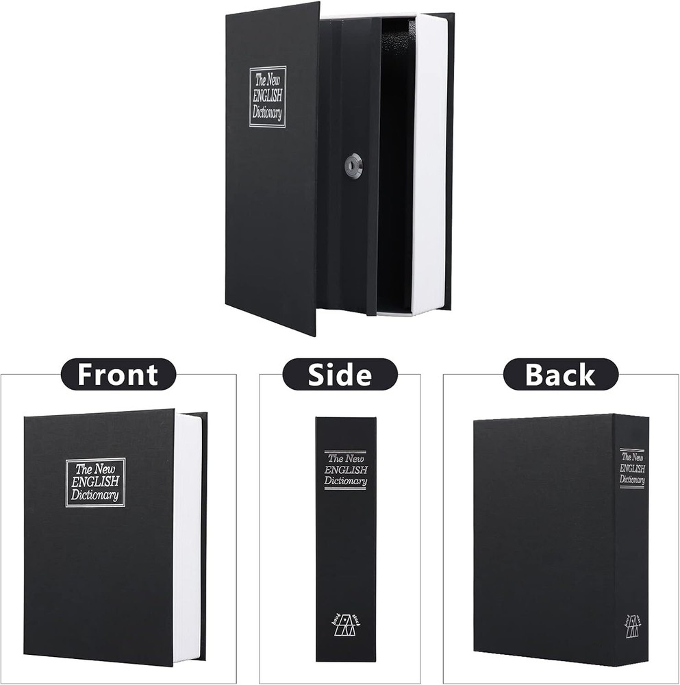 Extra Large Metal Book Safe 10.5" with Combination Lock - Organize Valuables