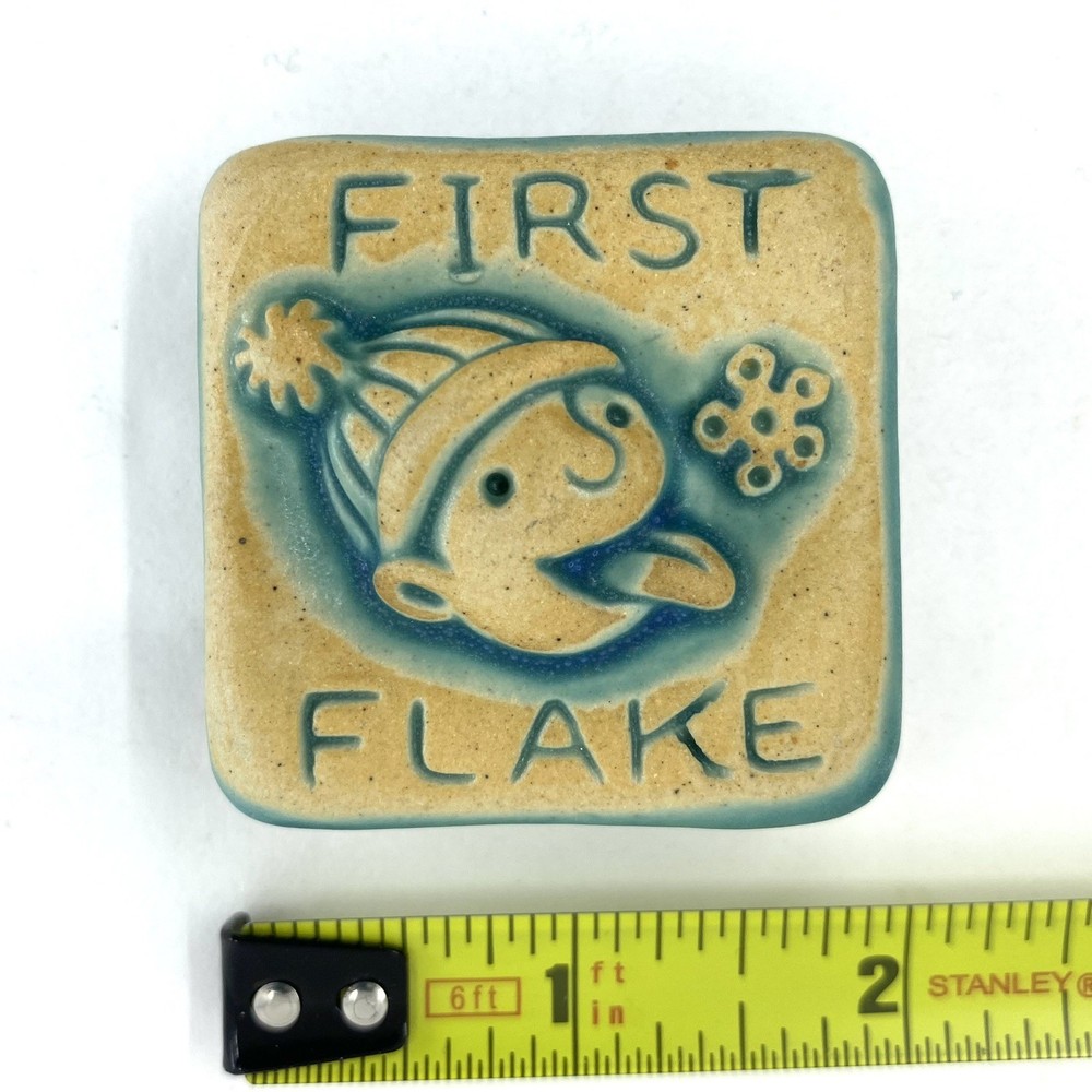 First Flake 2x2" Ceramic Art Tile by Gretchen Kramp