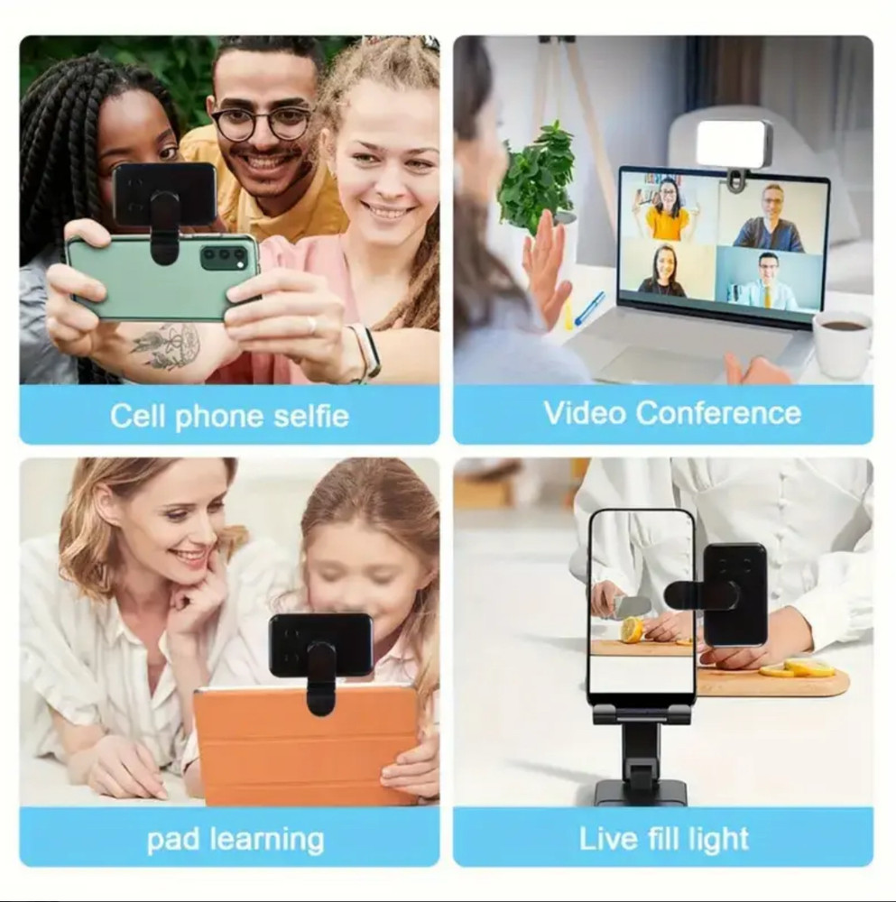 Portable Mini Clip Fill Light, USB Charging, Compact Design