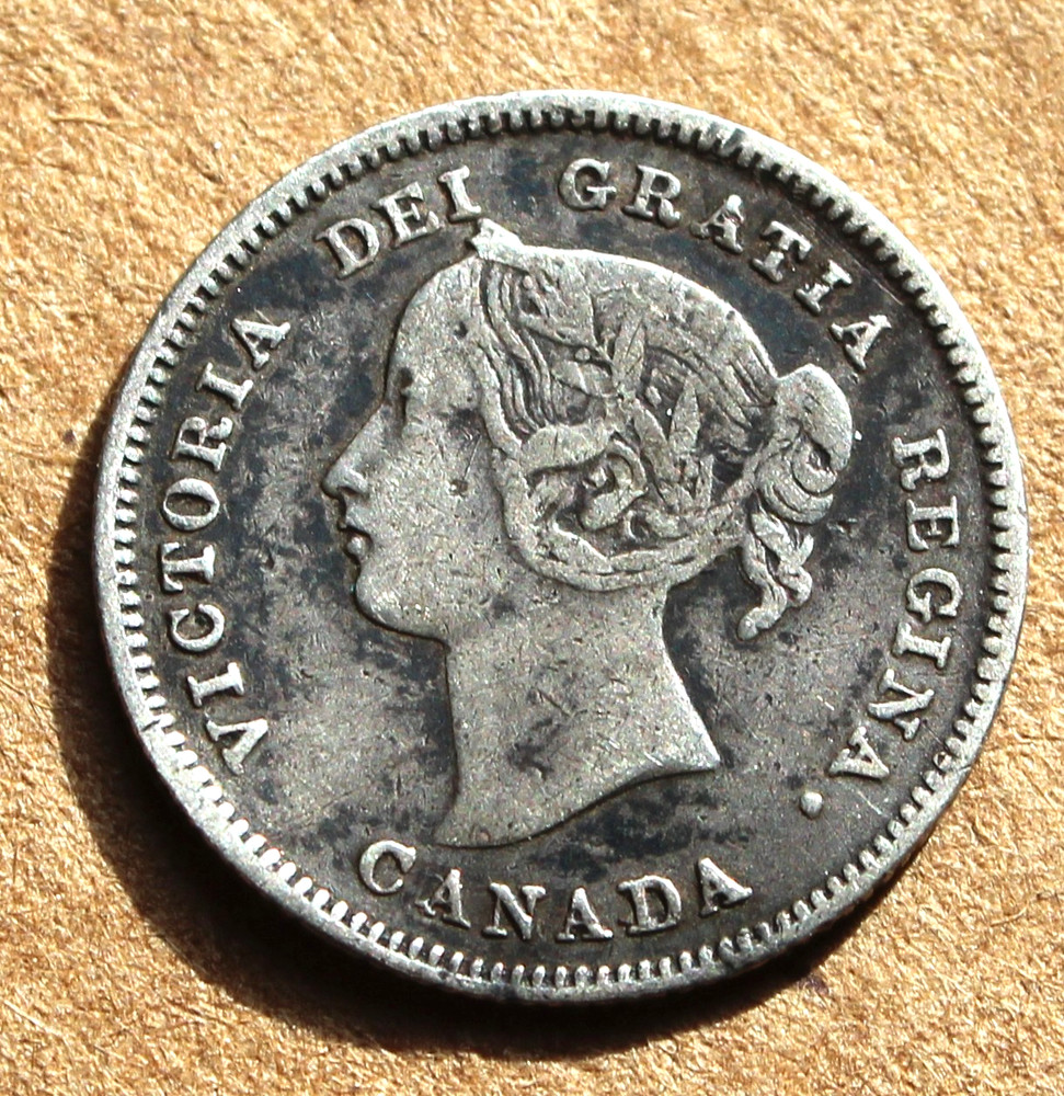 Canada 1901 5c Five Cent Silver Queen Victoria  .925 Silver