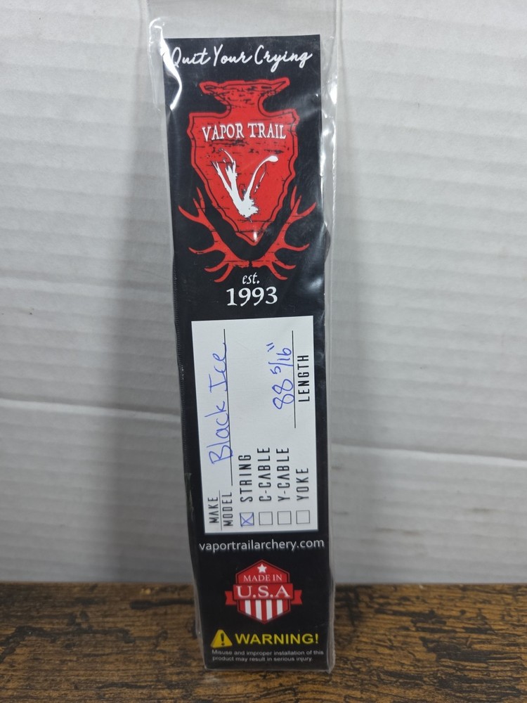 Vapor Trail compound bow string Black Ice  88 5/16"